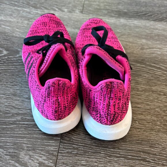 Adidas Swift Run Pink Black Knit Sneakers Women’s Size 5 PRB 698001 USED - Picture 3 of 7
